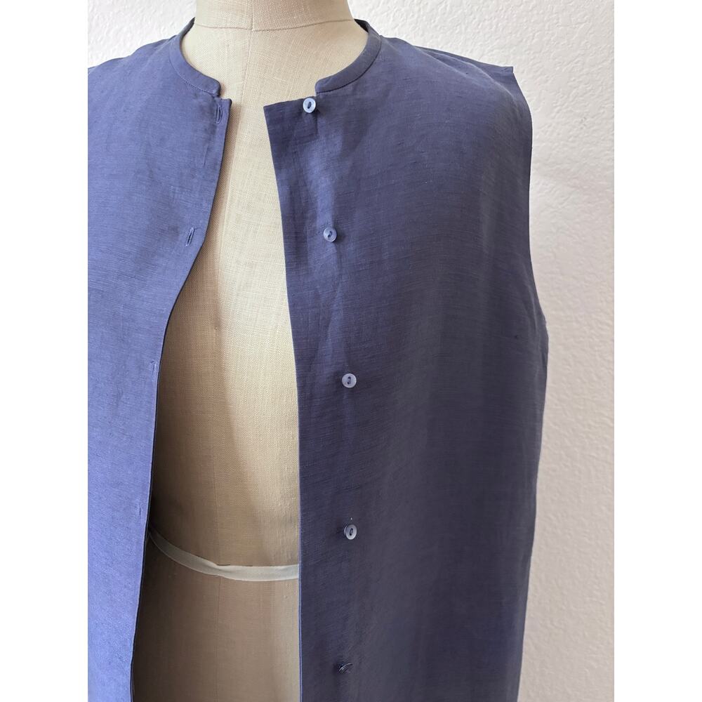 Eileen Fisher - NWOT Women's Silk & Linen Blend Sleeveless Midi Dress Size M - Picture 6 of 8
